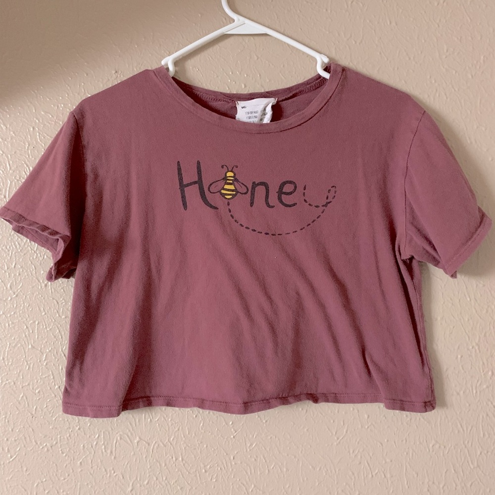 Honey maroon tee